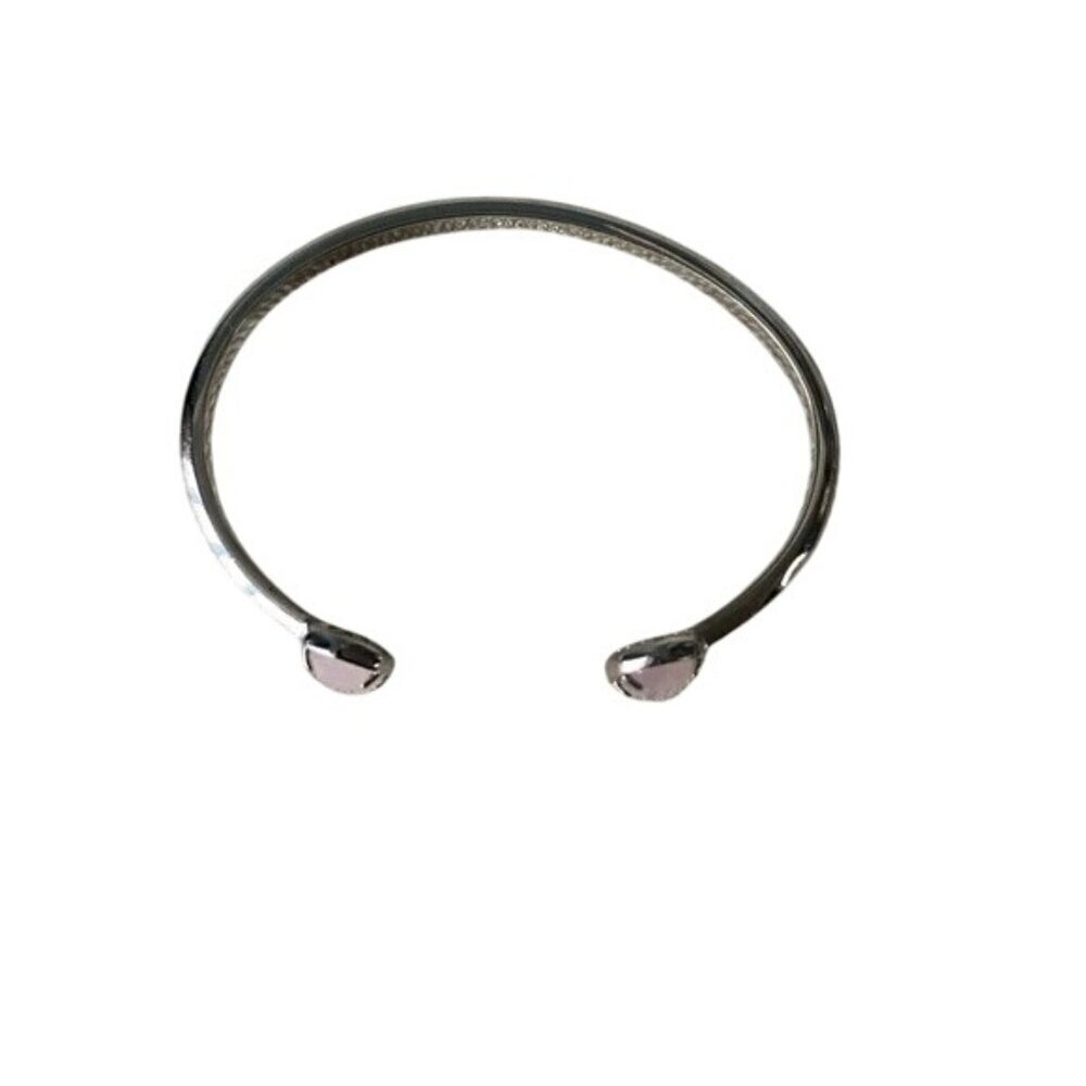 Kendra Scott Elton Silver Cuff Bracelet in Rose Quartz - Picture 5 of 5
